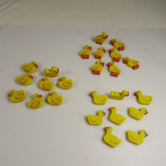 Easter Egg Filler: Small Duck Erasers (24 items)(they stand up) - Picture 2 of 9